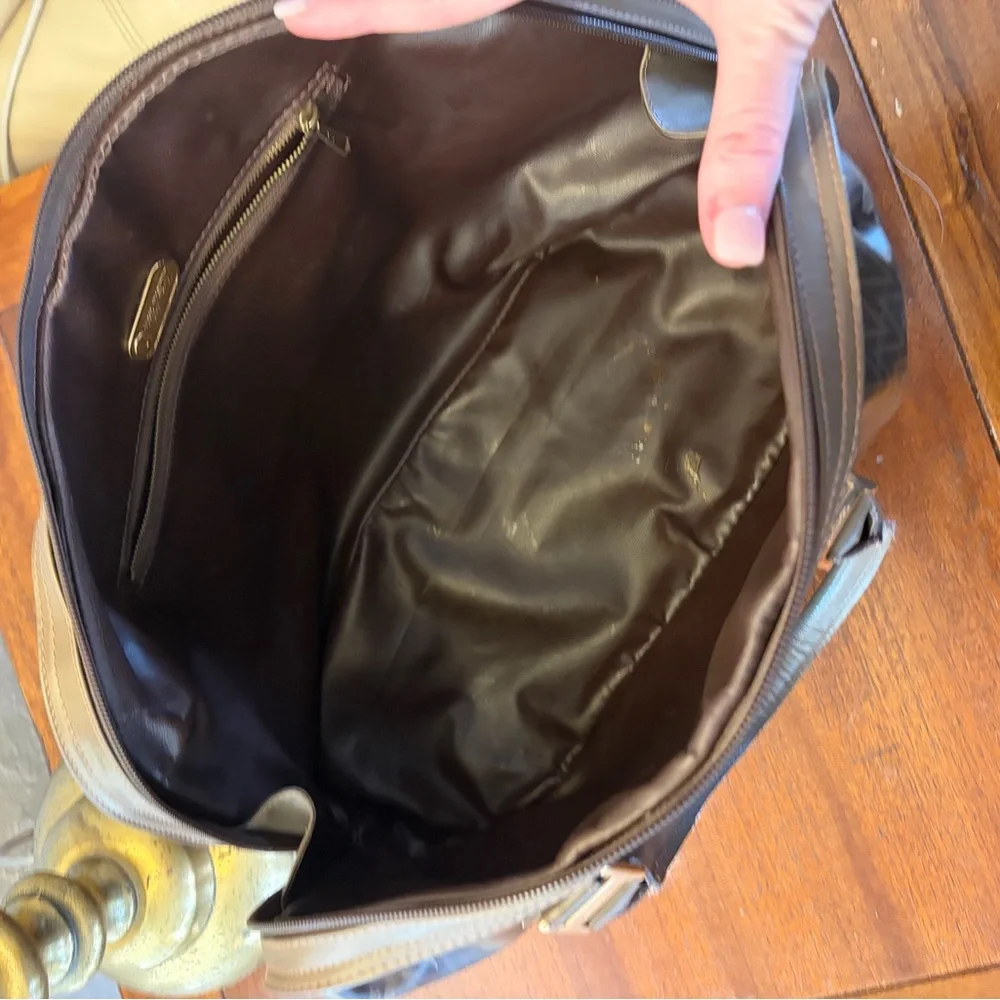 Valentino Brown and Gold Satchel Bag - Picture 10 of 11